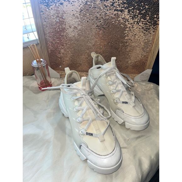 Dior D "All White" Connect Sneakers Size 37.5 - Picture 4 of 14